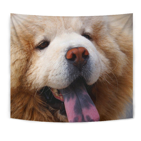Chow Chow Dog Blue Tongue Print Tapestry