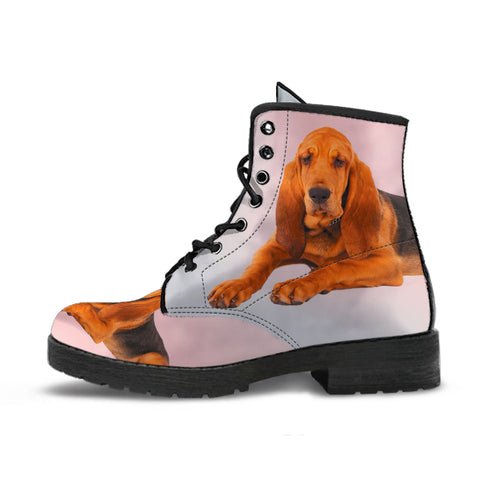 Bloodhound Dog Print Boots For Women/Men