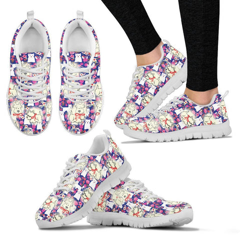West Highland White Terrier Pattern Print Sneakers For Women Express Shipping