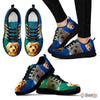 Beautiful Goldendoodle Print Sneakers For Women (White/ Black)