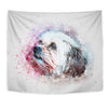 Shih Tzu Dog Watercolor Art Print Tapestry