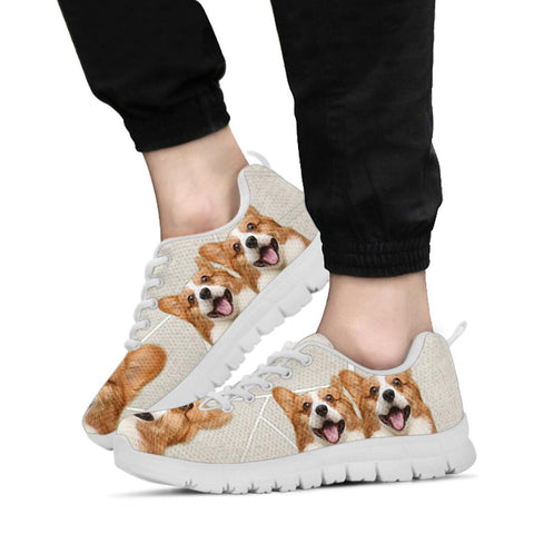 Cute Pembroke Welsh Corgi Print Running Shoes