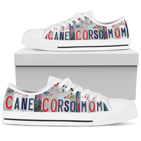 Cane Corso Print Low Top Canvas Shoes For Women