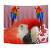 Scarlet Macaw Parrot Print Tapestry