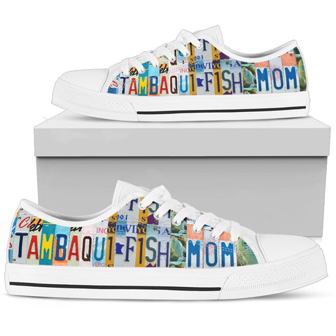 Tambaqui Fish Print Low Top Canvas Shoes For Women