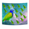 Blue Headed Parrot Print Tapestry