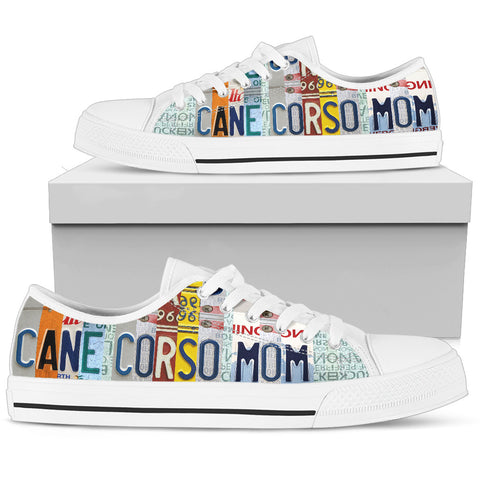 Amazing Cane Corso Mom Print Low Top Canvas Shoes For Women