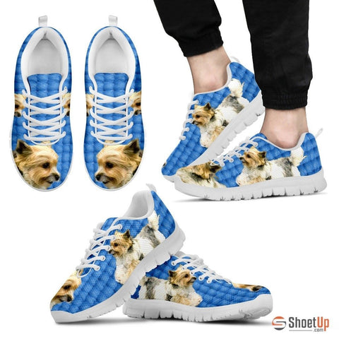 Customized Dog Print (Black/White) Running Shoes For Men design by Shanan Roth Limited Edition