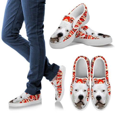 Dogo Argentino Print Slip Ons For Women Express Shipping