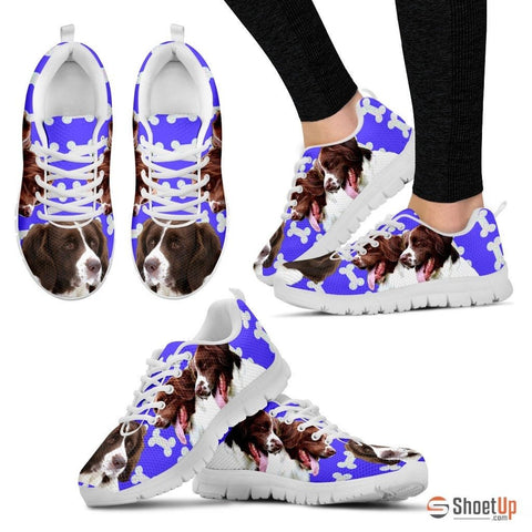 Drentsche Patrijshond Dog Print (Black/White) Running Shoes For Women