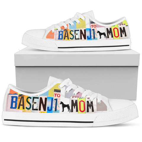 Basenji Mom Print Low Top Canvas Shoes for Women