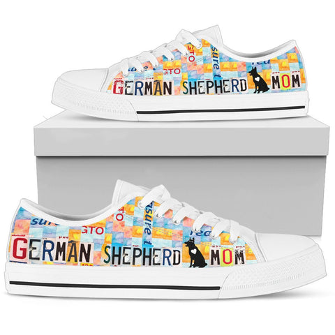 German Shepherd Mom Print Low Top Canvas Shoes For Women