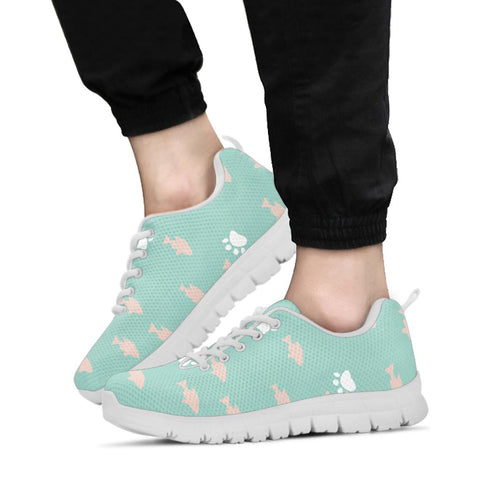 Fish and paws Patterns Print Sneakers