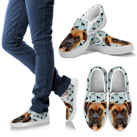 Boxer Print Slip Ons For Women Express Shipping