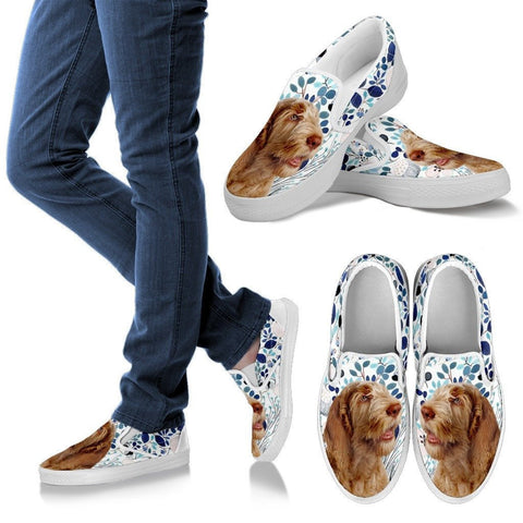 Spinone Italiano Dog Print Slip Ons For WomenExpress Shipping