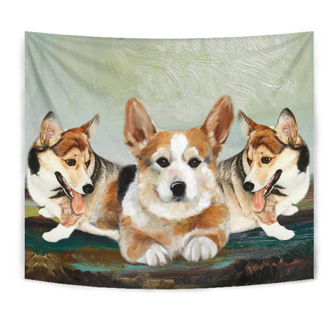 Amazing Pembroke Welsh Corgi Print Tapestry