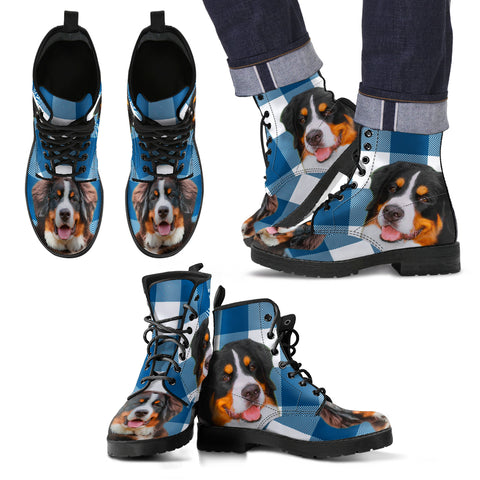 New Bernese Mountain Dog Print Boots For Men