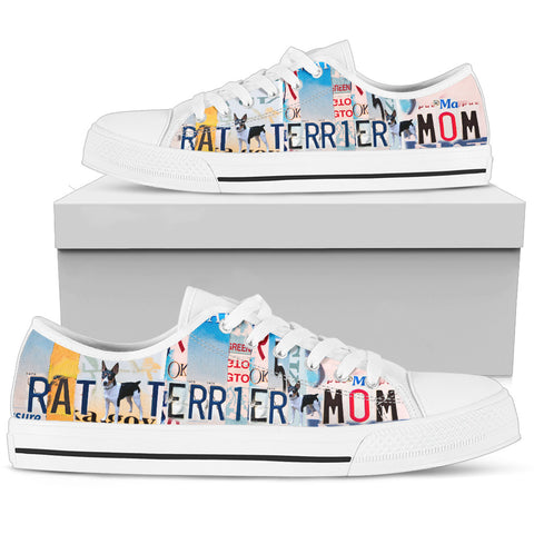 Rat Terrier Mom Print Low Top Canvas Shoes for Women