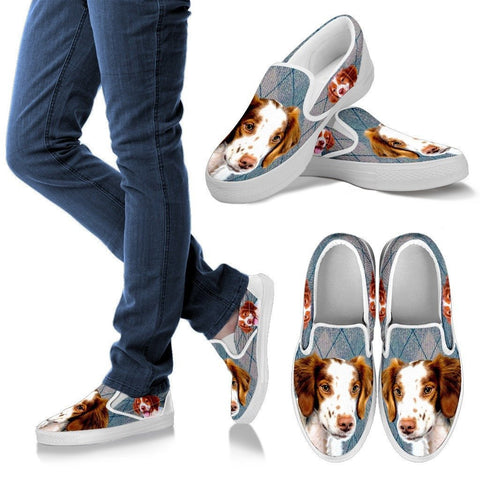 Brittany Dog Print Slip Ons For WomenExpress Shipping