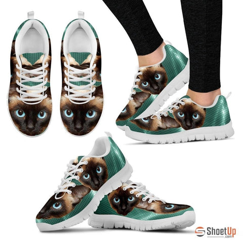 Siamese Cat Print Running Shoes For Women
