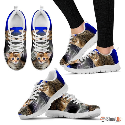 Serengeti Cat Print (White/Black) Running Shoes For Women