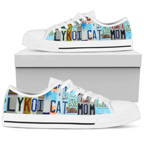 Lykoi Cat Print Low Top Canvas Shoes for Women