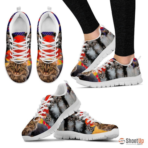 Maine Coon Cat Print Running Shoes For Women