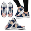 Cute Yorkshire Terrier blue Print Running Shoes For Women