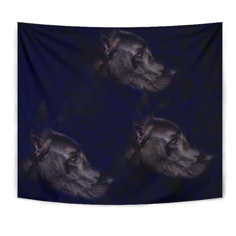 Great Dane Dog Black Print Tapestry