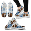 Basset Hound With 3D Blocks Print Running Shoes For Women