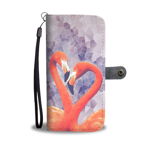 Lovely Flamingo Bird Print Wallet Case