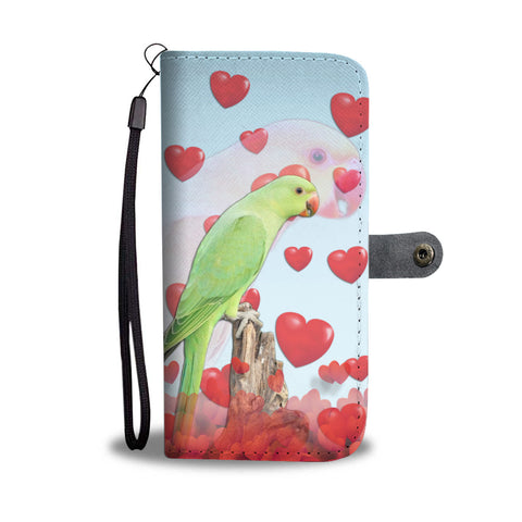 Ring Necked Parakeet Print Wallet Case