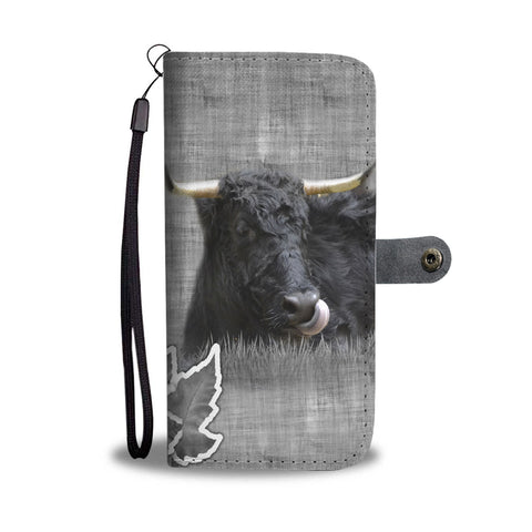 Welsh Black cattle (Cow) Print Wallet Case