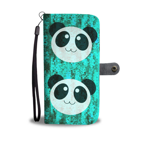 Cartoonized Panda Print Wallet Case