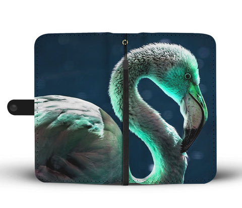 Lovely Swan Bird Print Wallet Case