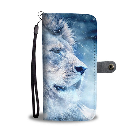 Snowy Lion Print Wallet Case