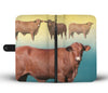 Amazing Santa Gertrudis Cattle (Cow) Print Wallet Case