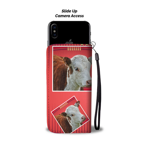 Hereford Cattle (Cow) Print Wallet Case