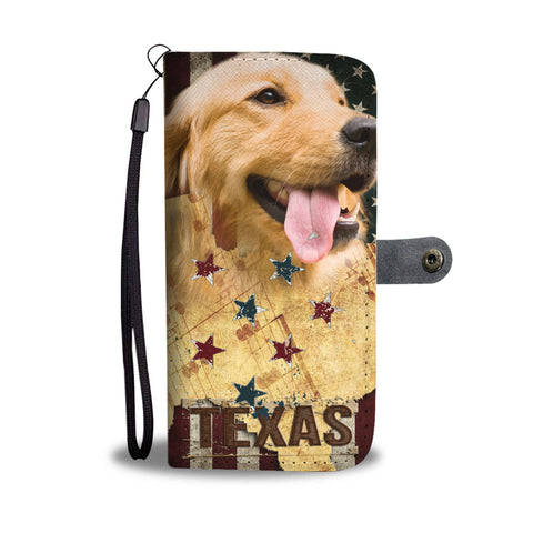 Golden Retriever Print Wallet CaseTX State