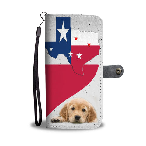 Amazing Golden Retriever heart Print Wallet CaseTX State