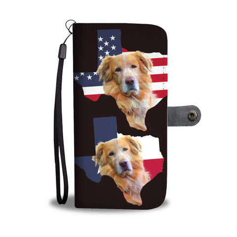 Amazing Golden Retriever Dog On Map Print Wallet CaseTx State