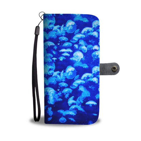 Amazing Jelly Fish Print Wallet Case