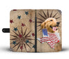 Golden Retriever Print Wallet CaseTX State