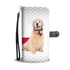 Golden Retriever With Texas Locket Print Wallet CaseTX State