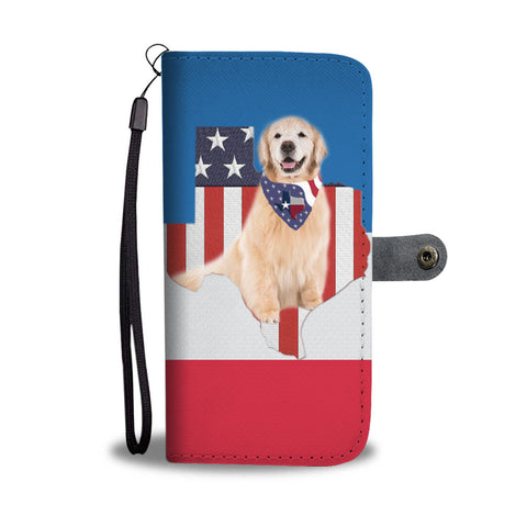 Golden Retriever Print Wallet CaseTX State