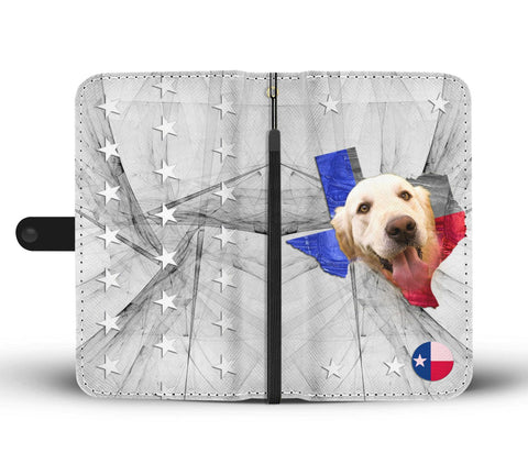 Golden Retriever Print Wallet CaseTX State