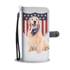 Cute Golden Retriever Print Wallet CaseTX State