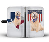 Cute Golden Retriever Print Wallet CaseTX State