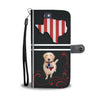 Cute Golden Retriever Print On Black Wallet CaseTX State