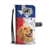 Lovely Golden Retriever Print Wallet CaseTX State